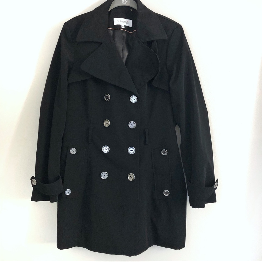 Black Calvin Klein Trench Coat